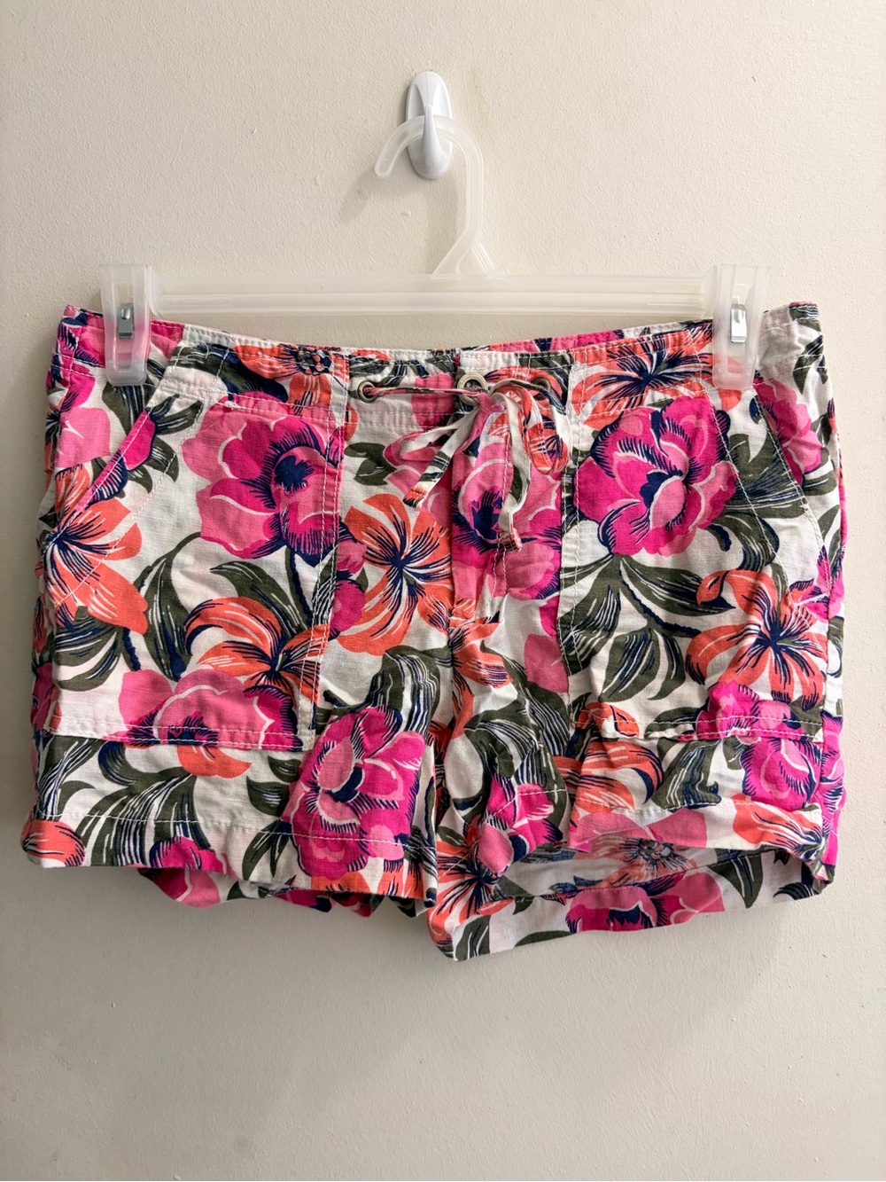 Gap Linen-Blend Tropical Floral Shorts
